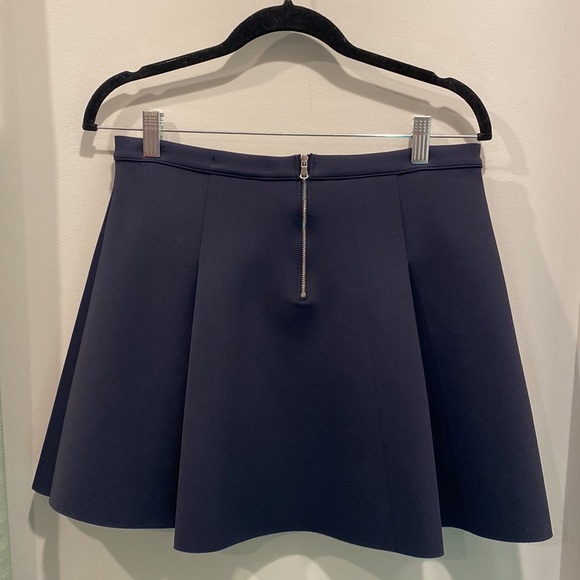 J Brand Navy Blue Mini Skater A-Line Pleated Skirt Size Medium - Picture 5 of 8